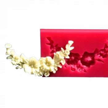 Cesil Çiçekli Bordür Silikon Kalıp 2 (6*3.5cm)