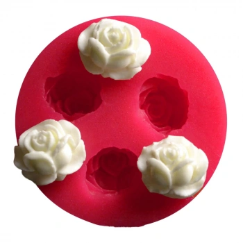 Cesil Üçüz Mini Güller Silikon Kalıp Ø6Cm