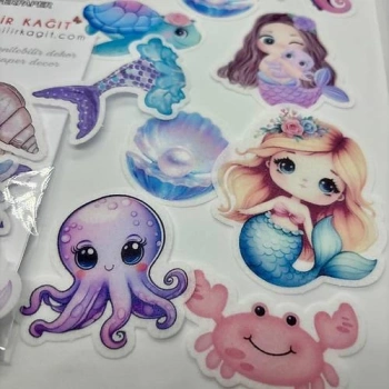 Yenilebilir Kağıt Hazır Kesilmiş Deniz Kızı Tema