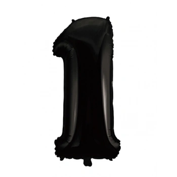 Folyo Balon 66 Cm Siyah Rakam 1 Helyuma Uygun
