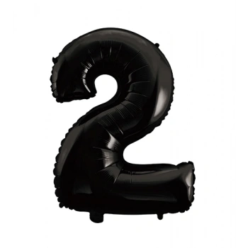Folyo Balon 66 Cm Siyah Rakam 2 Helyuma Uygun