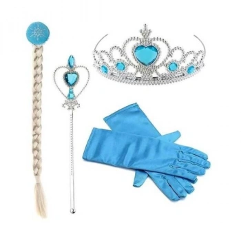 Frozen Elsa Taç - Asa - Saç - Eldiven Set