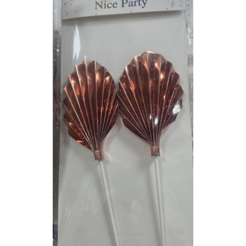 Dekoratif Pasta Üstü Süs Yelpaze Gold Gümüş Bronze Seçenekli