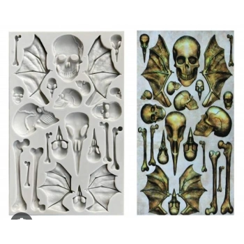 Cadılar Bayramı Kuru Kafa Kemik Silikon Kalıp