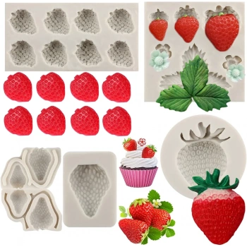 8 li Çilek Silikon Kalıp