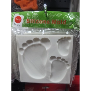 Ayaklar Silikon Kalıp Bebek Ayağı 3 lü