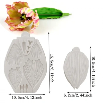 Şakayık Çiçeği Silikon Kalıp Damarlayıcı