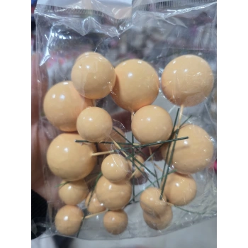 Somon Rengi Pasta Üstü Top Süs