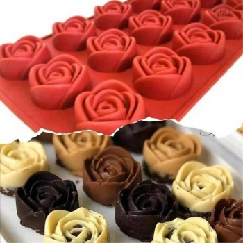 Gül Silikon Kek Kalıbı 15 li