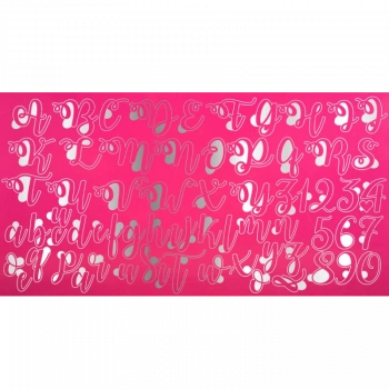 Stamp Curly Kaligrafi Alfabe Rakam Set Medium