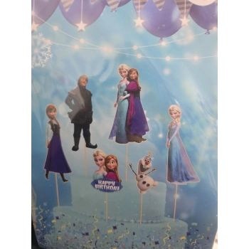 Pasta Üstü Çubuklu Süs Elsa Frozen