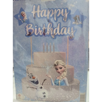 Elsa Frozen Pasta Üstü Çubuklu Süs