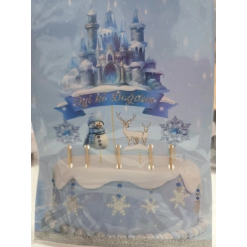 Karlar Ülkesi Elsa Pasta Üstü Çubuklu Süs