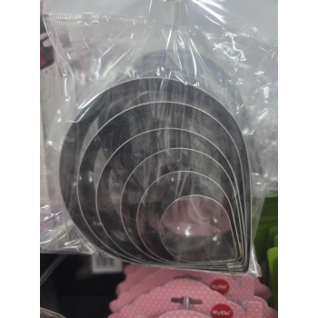 6 lı Metal Gül Çiçek Yaprak Kesici