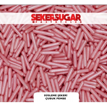 Şeker Sugar Toz Pembe Sedef Çubuk Şeker 100 gr
