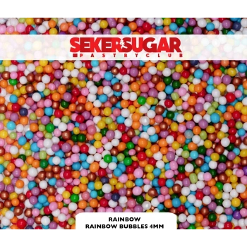Şeker Sugar 4 mm Rainbow Gökkuşağı Karışık Şeker Mix 100 gr