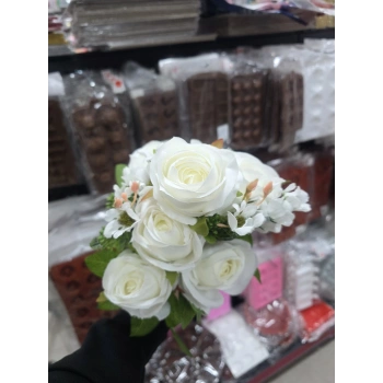 Yapay Çiçek Beyaz Gül