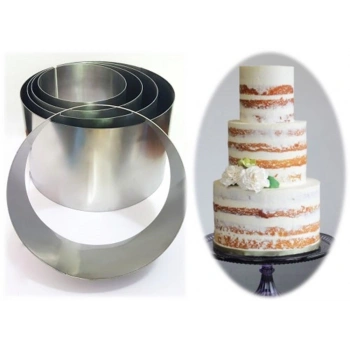 4 lü Yuvarlak Pandispanya Çember Seti Yükseklik 15 cm