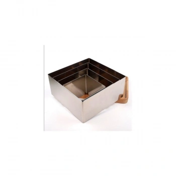 4 lü Kare Pandispanya Pişirme Kalıbı Çember Yükseklik 15 cm