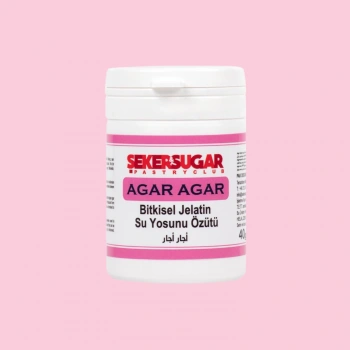 Şeker Sugar Agar Agar 40 gr Bitkisel Jelatin Su Yosunu Özütü