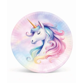 Unicorn Karton Tabak 23 cm 8 li