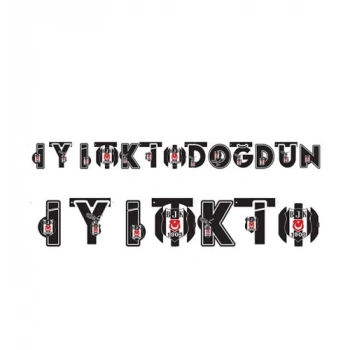 Lisanslı Beşiktaş İyi Ki Doğdun Karton Yazı