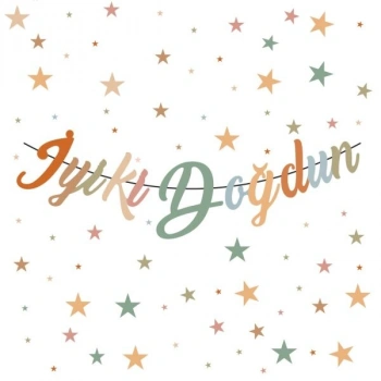 Kaligrafi Kağıt Banner Retro Tema İyiki Doğdun