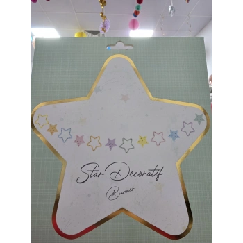 Star Yıldız Dekoratif Banner Renkli