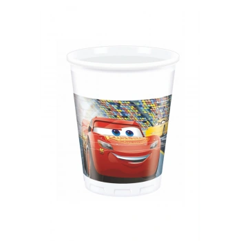 Şimşek McQueen Temalı Yarış Arabası Karton Tabak 8 li