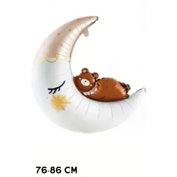 Ay ve Ayıcık Folyo Balon 86-76 cm