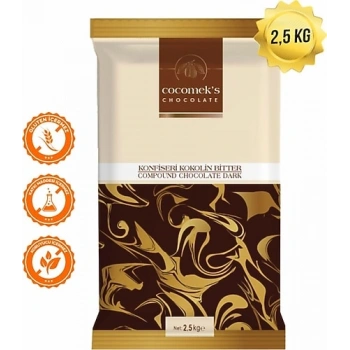 2.5 kg Cocomeks Konfiseri Çikolata Bitter