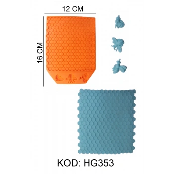 Arı Bal Petek Figürlü Silikon Kalıp