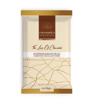 Cocomeks Beyaz Konfiseri Blok Çikolata 1 kg