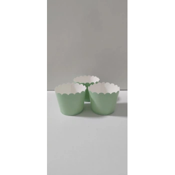 Cupcake Kapsül Makaron Su Yeşili 25 adet 6.5x5 cm