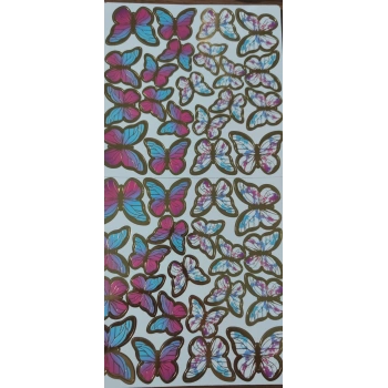 Dekoratif Kelebek Açık mavi,pembe