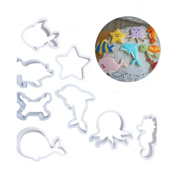 Deniz canlıları kurabiye kesici set 8 li