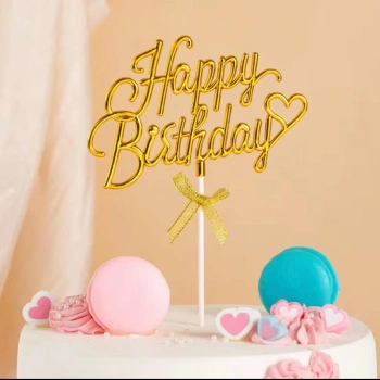 Mika Pasta Üstü Süs Happy Birthday (renk seçenekli)