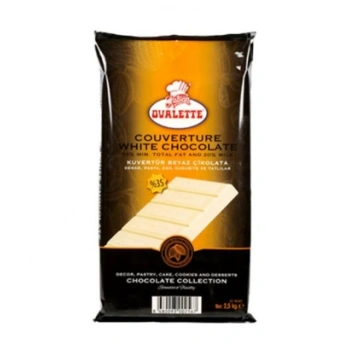 Ovalette Beyaz Kuvertür Çikolata %35 Kakao 2.5 Kg