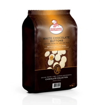 Ovalette Beyaz Kuvertür Para Pul Çikolata %35(5Kg)