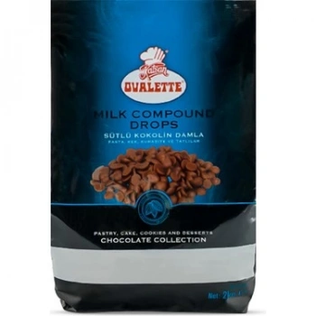 Ovalette Sütlü Damla Drop Konfiseri Çikolata 2 Kg