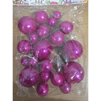 Pasta Süsleme Topları Parlak Koyu Pembe