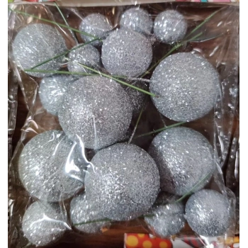 Pasta üstü top süs gümüş simli