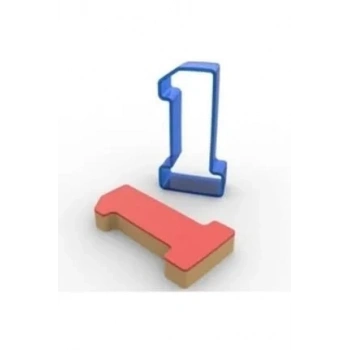 1 Rakam Polikarbon Kurabiye Kesici 8 cm