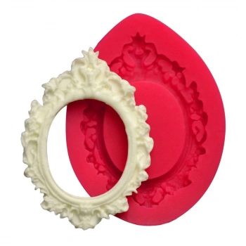 Dekorlu Küçük Çerçeve Silikon Kalıp (5x7.5 cm)