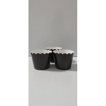 Siyah renk Cupcake Kapsül 6.5x5 cm 25 adet