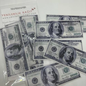 Dolar Yenilebilir Kağıt 1 paket 12 adet