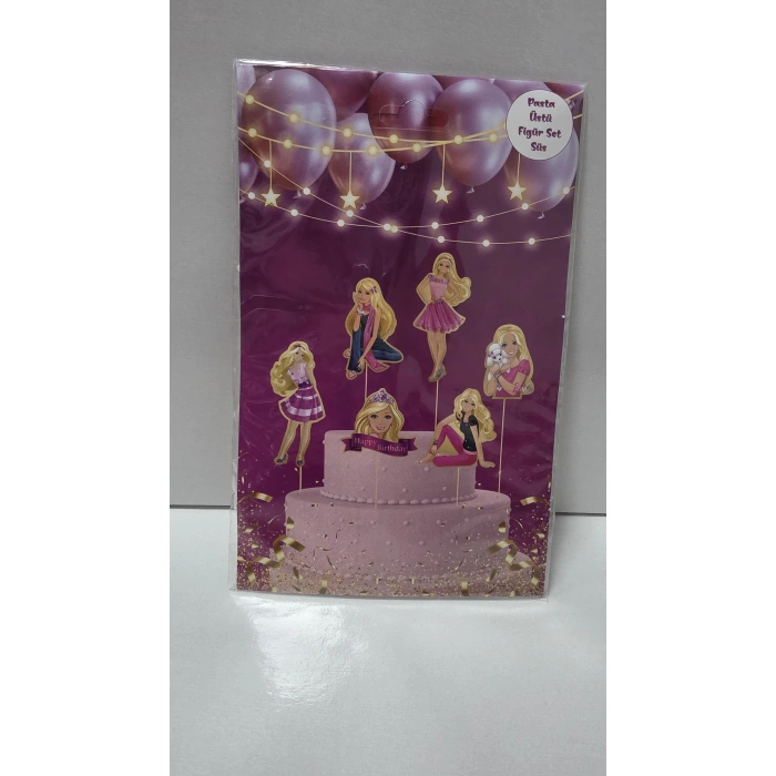 Barbi Temalı Pasta Üstü Süs