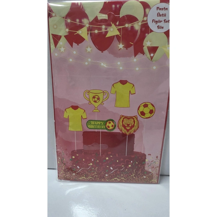 Galatasaray Temalı Pasta Üstü Süs