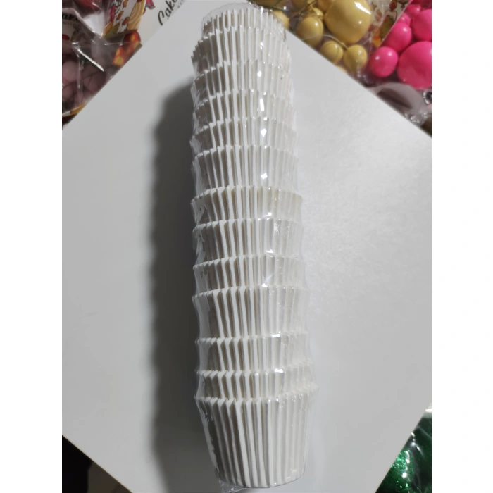 100 lü Cupcake Kapsül Beyaz Renk