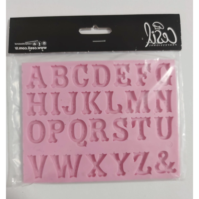 Cesil Zebra Wood Alfabe Set Silikon Kalıp 16*11 cm